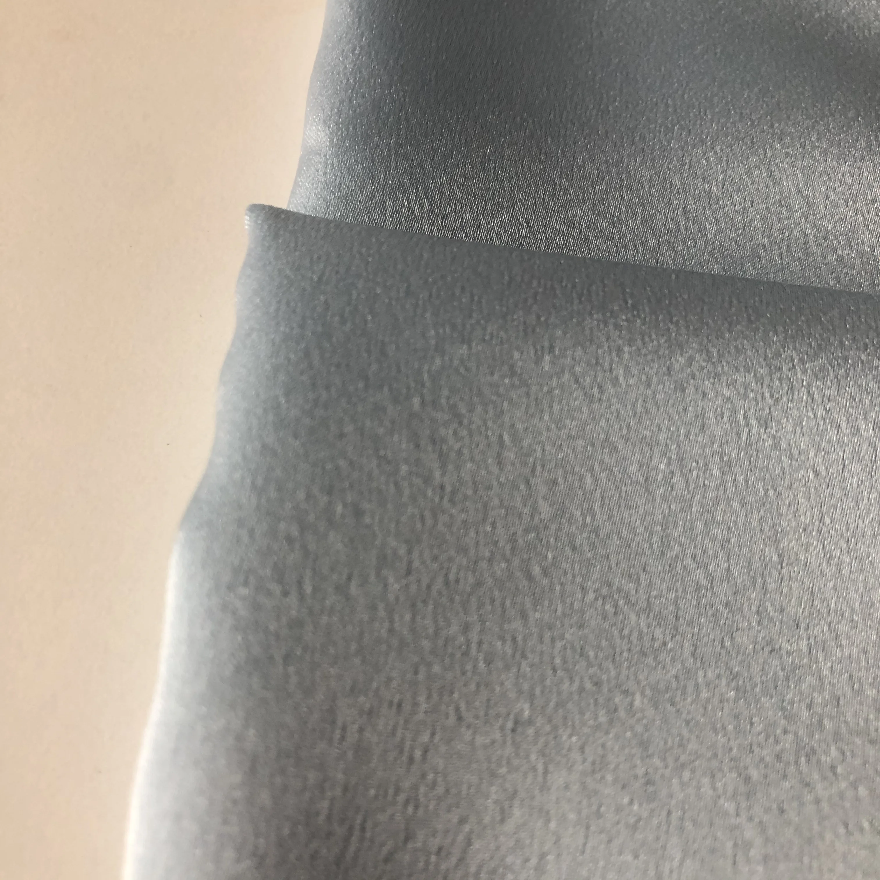 Repreve 100% recycled polyester satin moss crepe satin fabric for women clothing