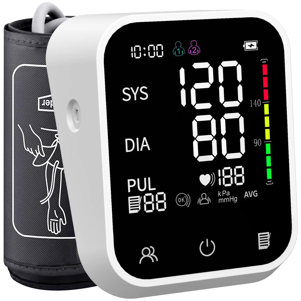 Portable Upper Arm Blood Pressure Machine Sphygmomanometer BP Monitor Eletronic Digital High Bluetooth Blood Pressure Monitor