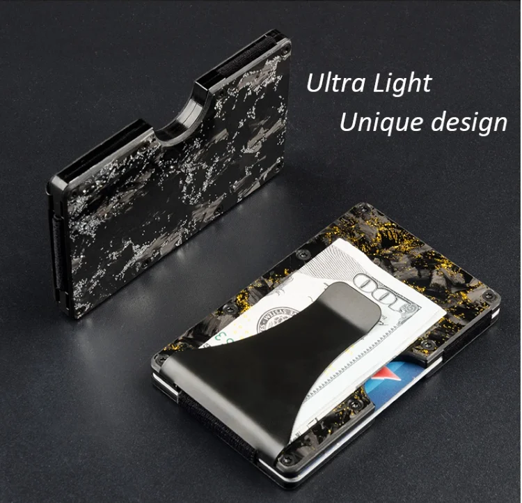 
Wholesale Exquisite Design Carbon Fiber Card Holder For Men ID Card Holder Slim Wallet Black 