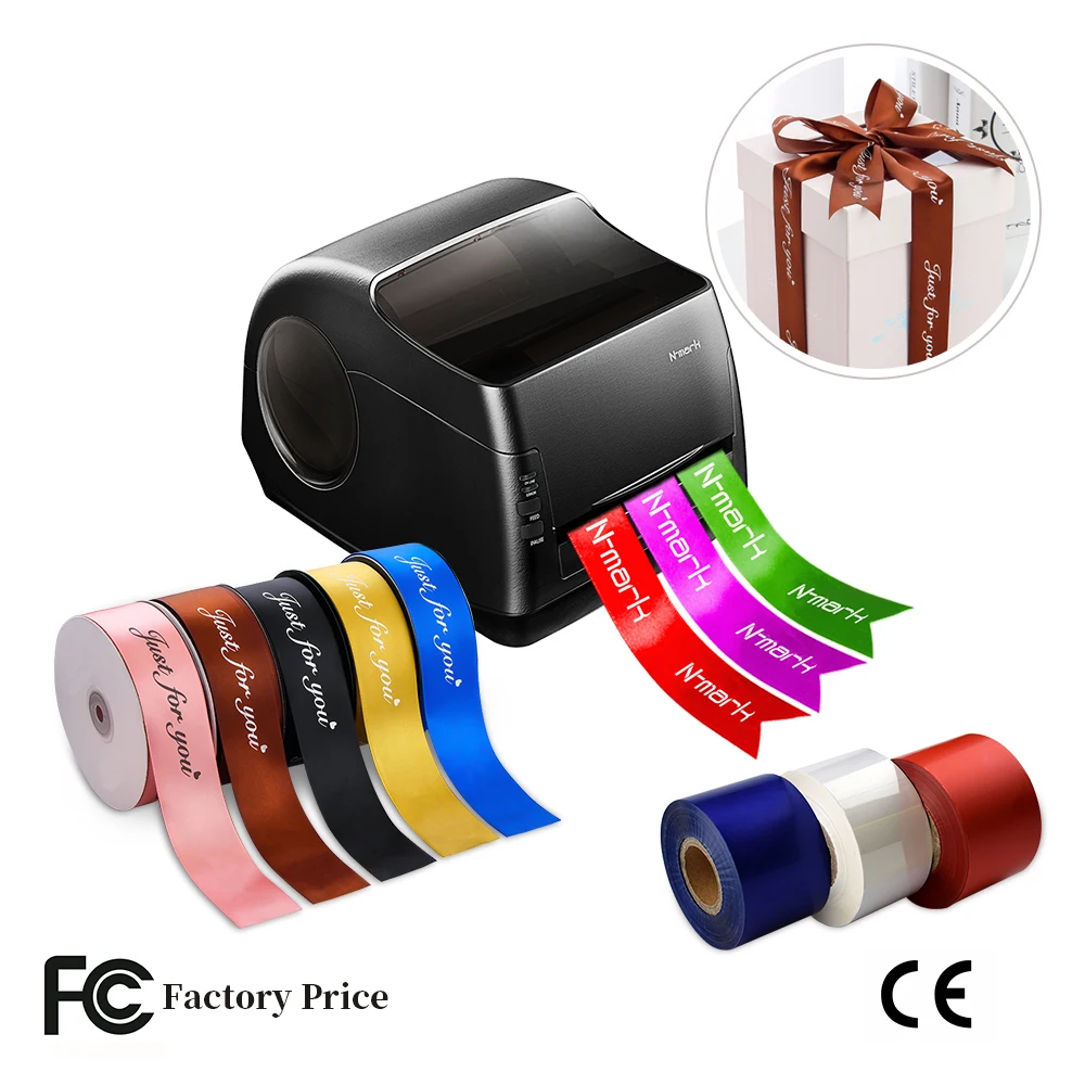 N-mark best laser printer for foil printing of ribbon printing supplier for satin ribbon wholesale
