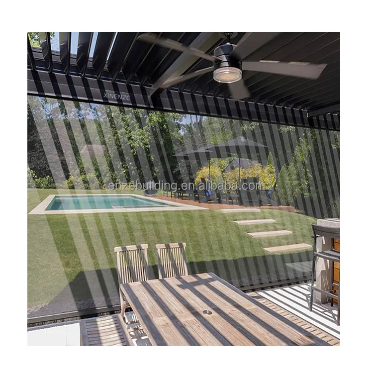 Bioclimatic Exterior Motorized Shutter Aluminium Pergola Manufacturers Canopy Gazebo Electric Louver Outdoor Aluminum Pergola