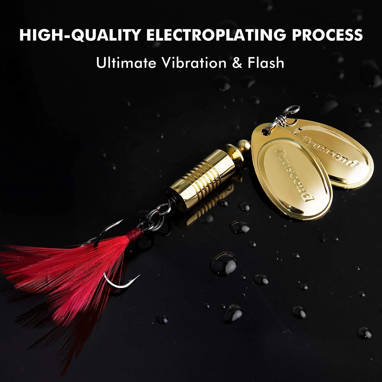 Truscend manufacturer bass trout pike hard metal spinner spoons blade swimbait fishing lure for saltwater freshwater