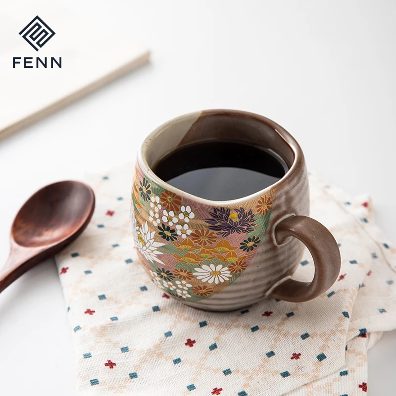 Vintage style Cartoon Cat Design Handmade Ceramic Coffee & Tea Mug Cute Breakfast Milk Tea Water Cup Coffee Mug