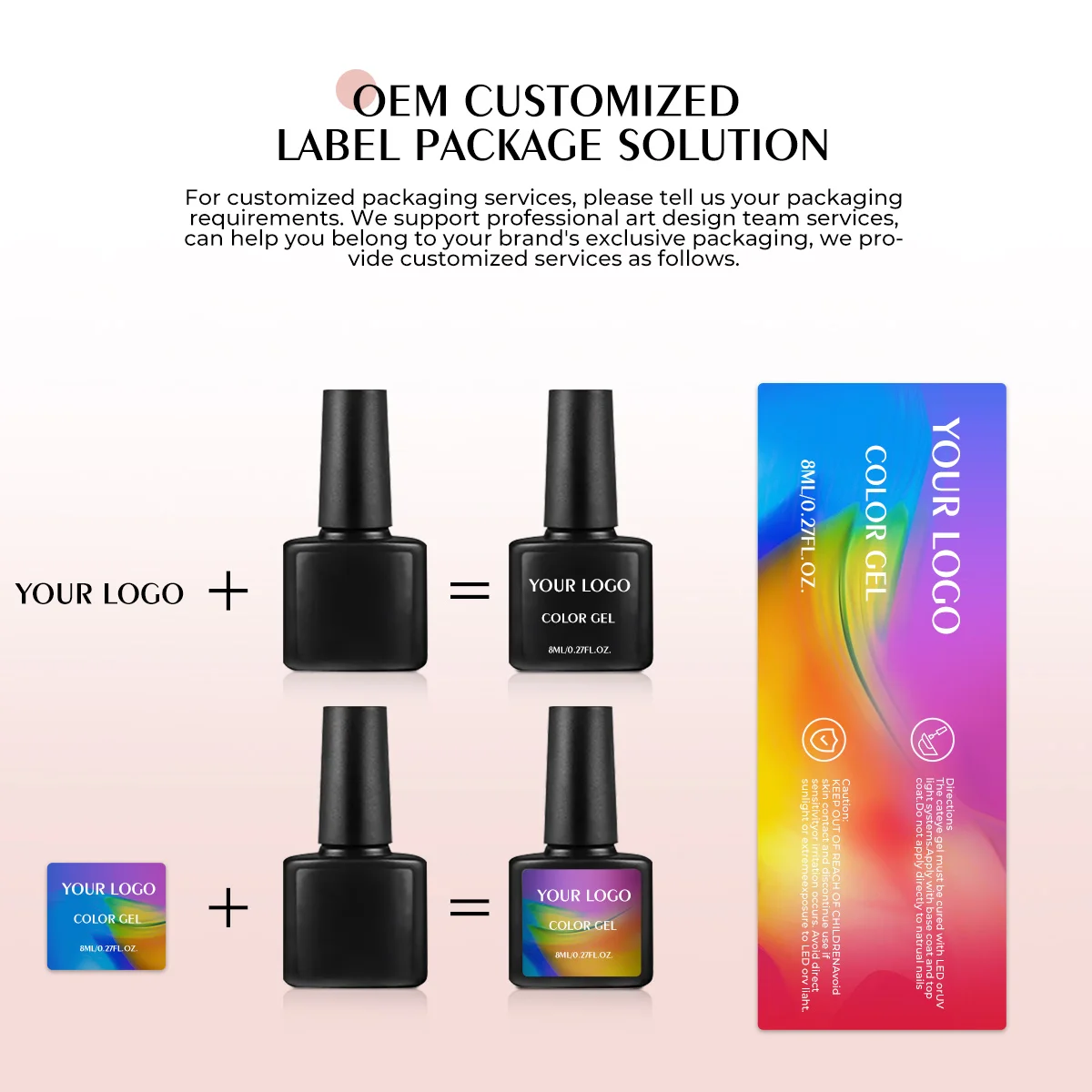 Make Your Logo Magnet Cat Eye Nail Art Magnetic UV Gel Nail For Led Cat Eye Gel Polish wholesale