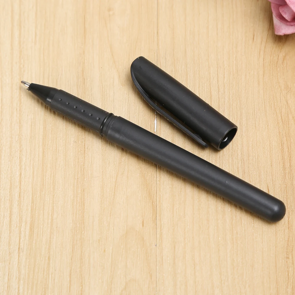 Black Rubber Soft Plastic Promotional Gel Ink Pen Promotional Custom Logo Plastic Signature Gel Pen With Rubber