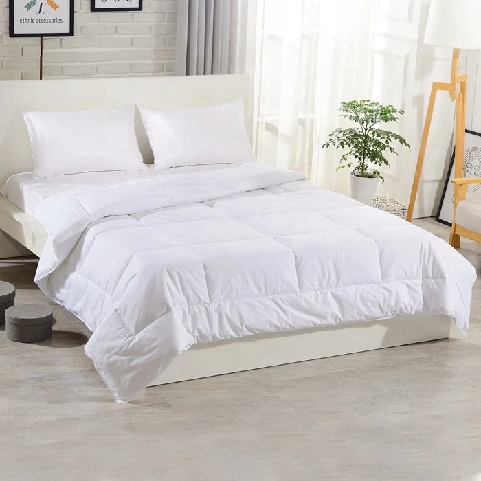 White Hotel Down Quilt All Seasons Full Cotton Down Feather Quilt