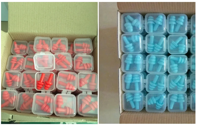 Custom logo Soundproof soft silicone Reusable ear plugs Airplane Acoustic Sound insulation swimming sleep earplugs for concerts