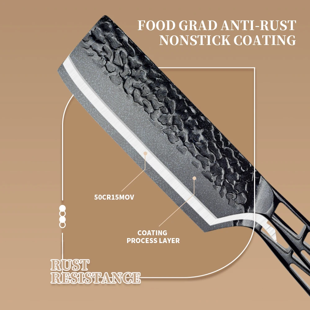 Black High Carbon Stainless Steel Kitchen meat vegetable Fruit Chef Utility Knife
