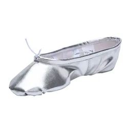 Hot selling children dance shoes adult cat claw ballerina soft bottom practice gold leather silver performance yoga shoes