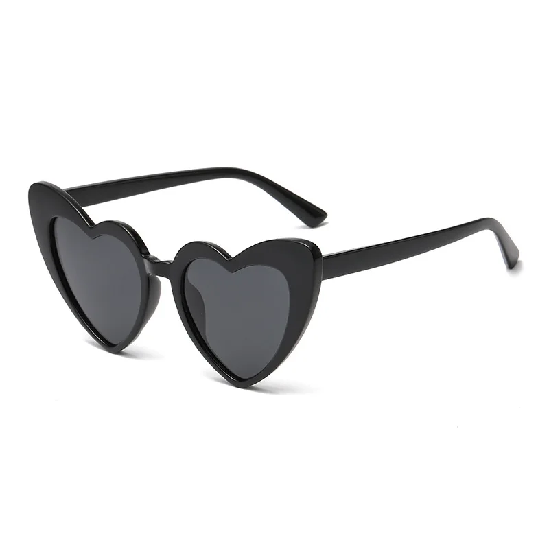 High Quality Fashionable Plastic Frame Sunglasses Cute Love Sun Glasses for Boys and Girls Box Packaging