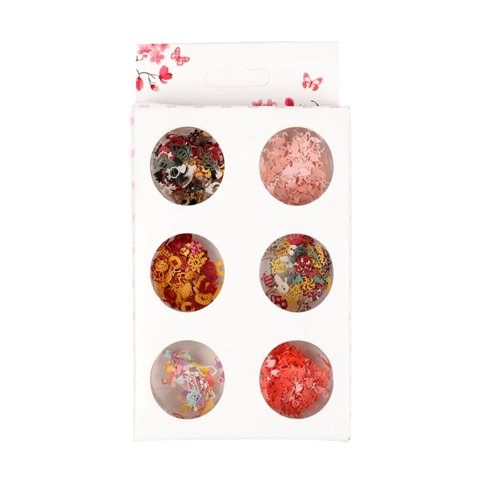 Mixed Colors AB Shiny Laser Butterfly Shape Holographic Nail Glitter Paillette Sequins