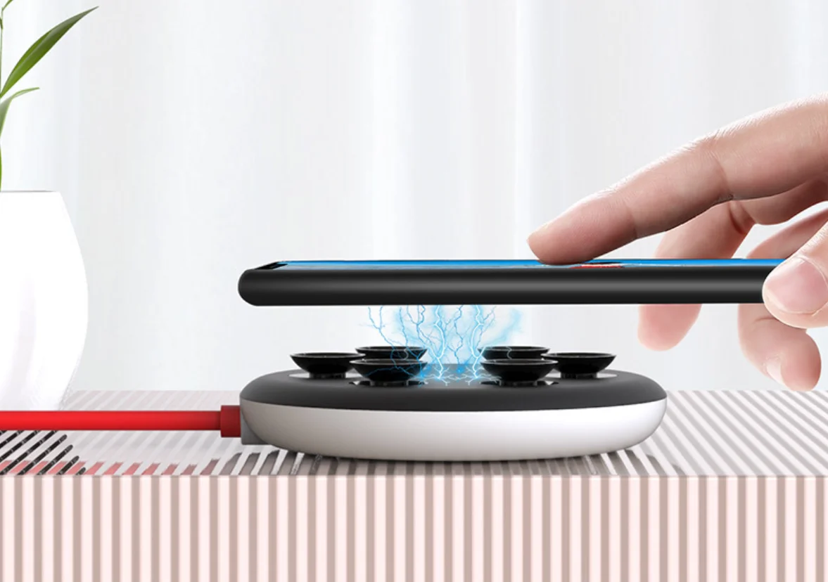  Новые продукты всасывающее Беспроводное зарядное устройство 15 Вт для iphone Быстрая Зарядка Samsung сотового телефона портативное беспроводное