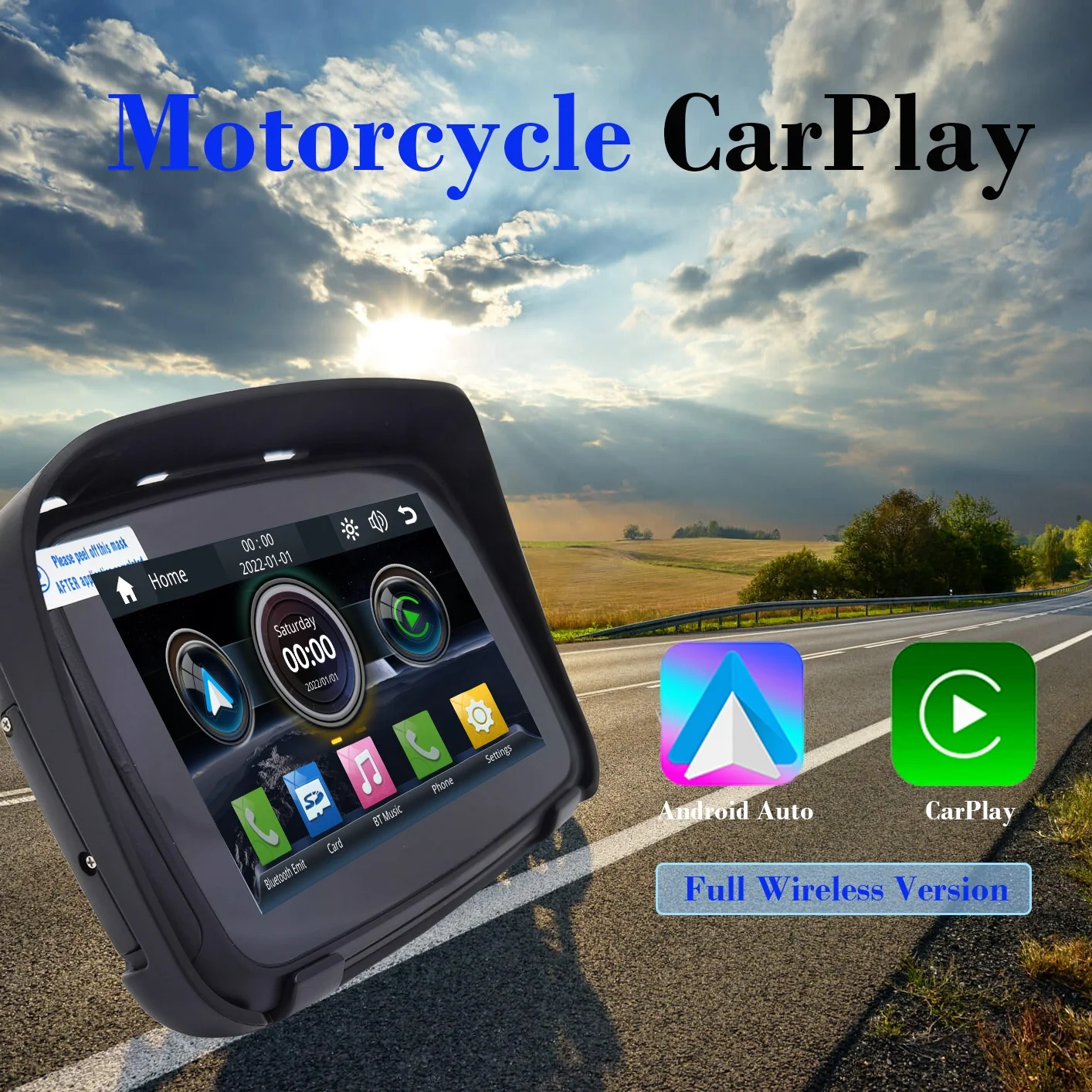 Новинка 5 дюймов IP67 Универсальная Беспроводная мультимедийная мотоцикл Carplay планшет с оперативной памятью крепление сделано в