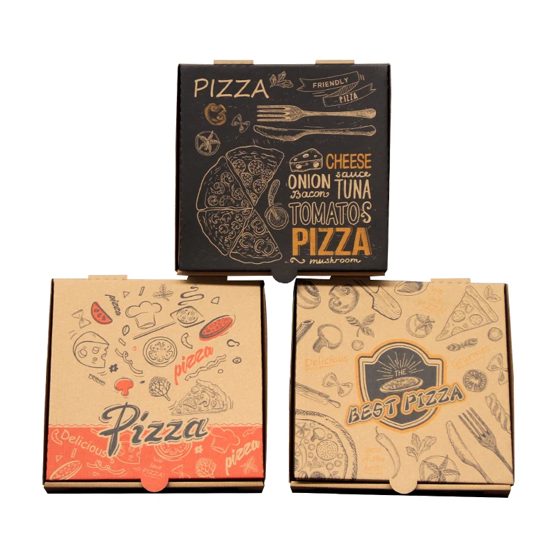 Wholesale 33 35 Cm 30 40 9 Inch Burger Package Carton Supplier Custom Design Printed Packing Bulk Cheap Pizza Boxes With Logo