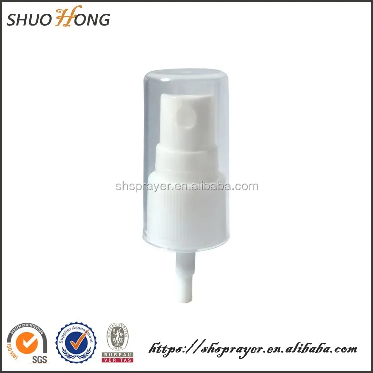 16 410 Sprayer Plastic Ribbed Smooth Atomizing White Black 18mm Fine Mist Sprayer