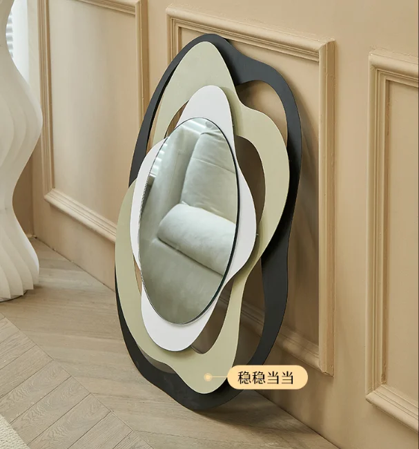 Modern Round  Metal Frame Circle Mounted bathroom Mirrors  home Decor Hanging Wall Mirror mirrors