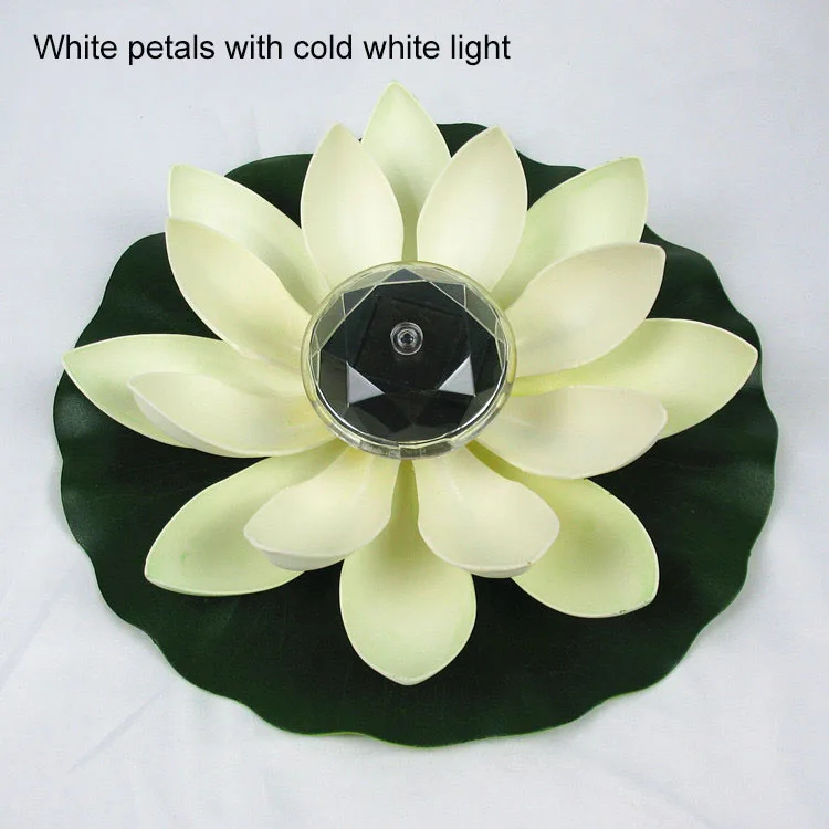11.2 Inches Solar rechargeable Led Lotus Pool Water Lantern Eco-friendly Water  Floating  Lotus Wish Lantern