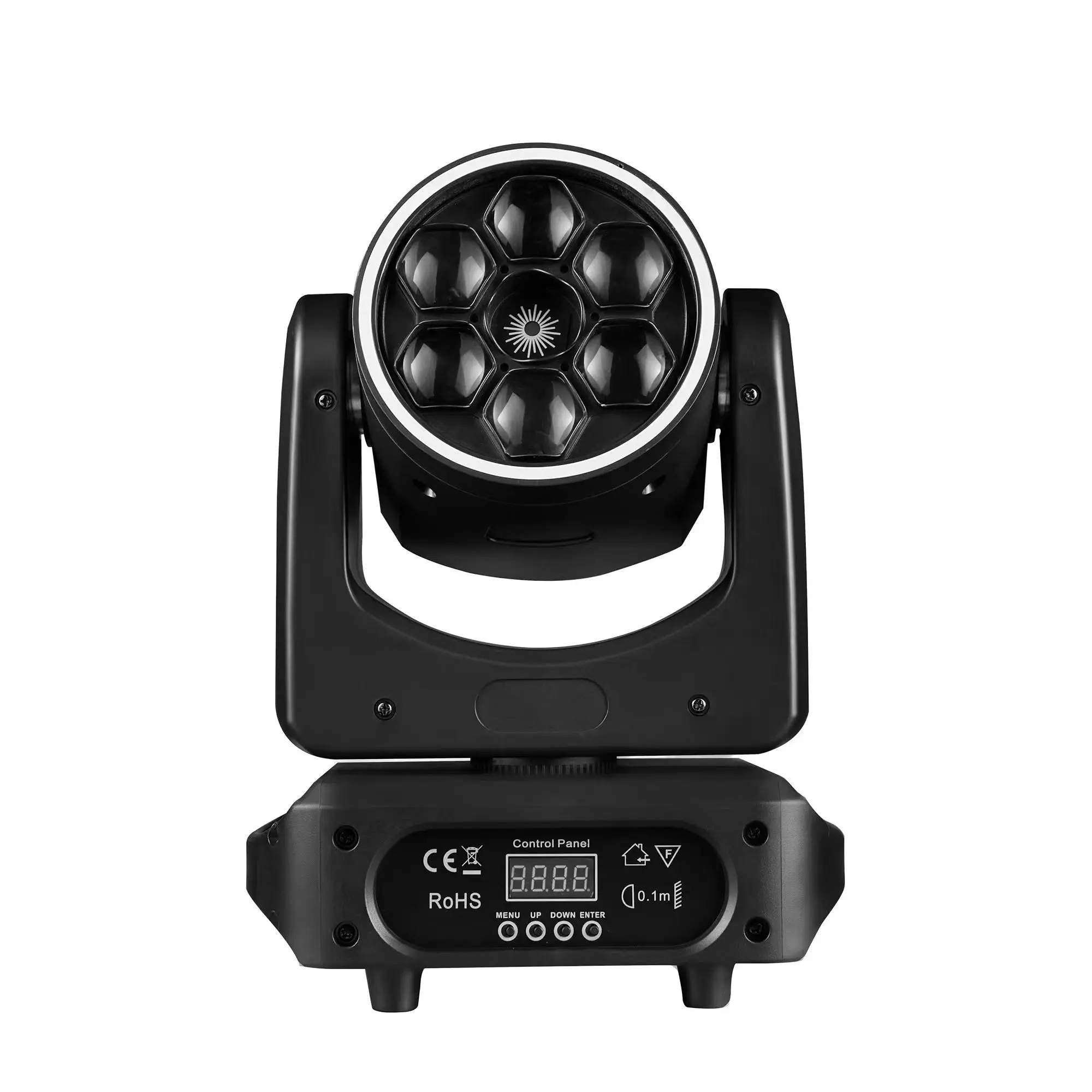 Mini bee eye 6x15w RGBW 4 in1 LED Bee Eye Laser Rotating Beam Effect Club Moving Head DJ Disco Event Stage Light With Hola Ring
