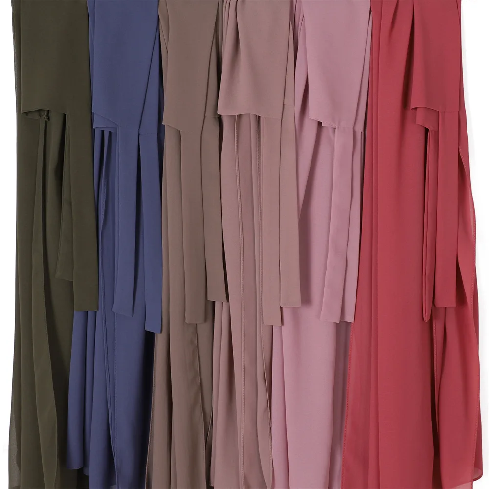 2023 new design Muslim chiffon instant hijab scarf fashion tie scarf malaysia arab hijab QK237