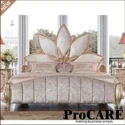 in stock Foshan Manufacture Luxury Bedroom Furniture King Size Bed