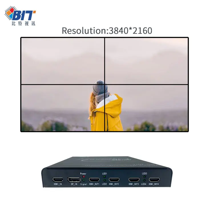 Видеоконтроллер Bitvisus DVI DP 1X4 2X2 3X4 4X3 4k матричный разделитель для ТВ и видео