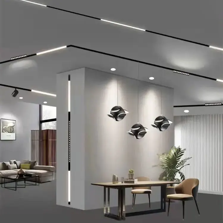 Modern Recessed Indoor Cob Track Lighting Competitive Price Track Light Home Commercial Linear 48v Magnetic Led Track Lights