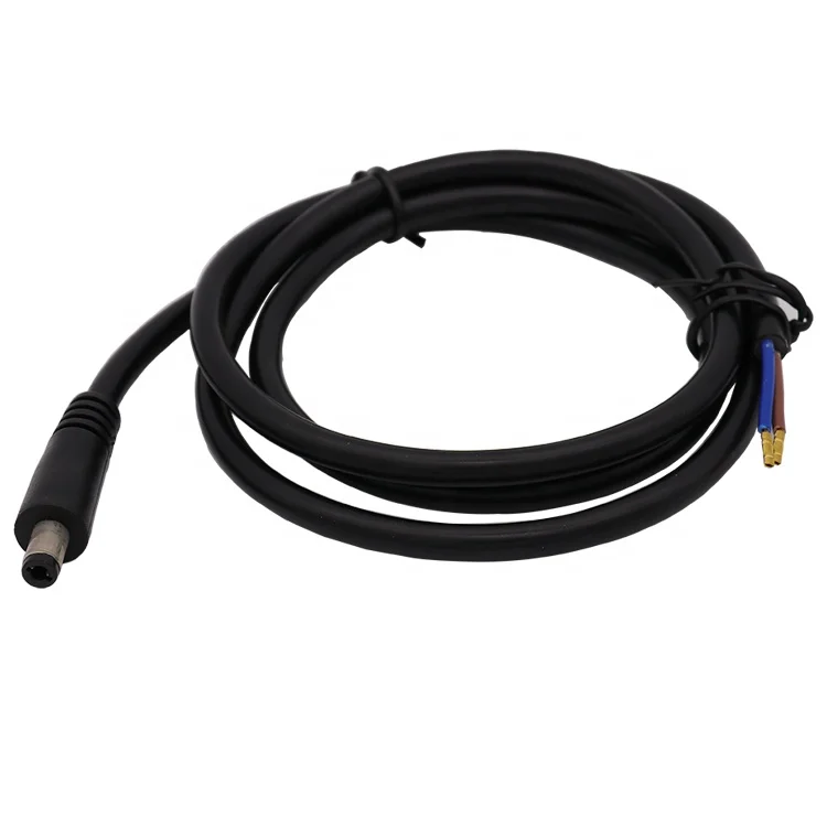 Over 18 years manufacture customized DC cable 5.5 2.5 mm male plug to open power adapter OEM DC Cable