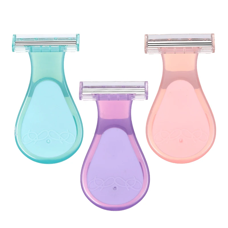 Wholesale Portable Shaver Razor 3 Blades Travel Hair Removal Painless Disposable Mini Shaving Safety Razor for Women SY330