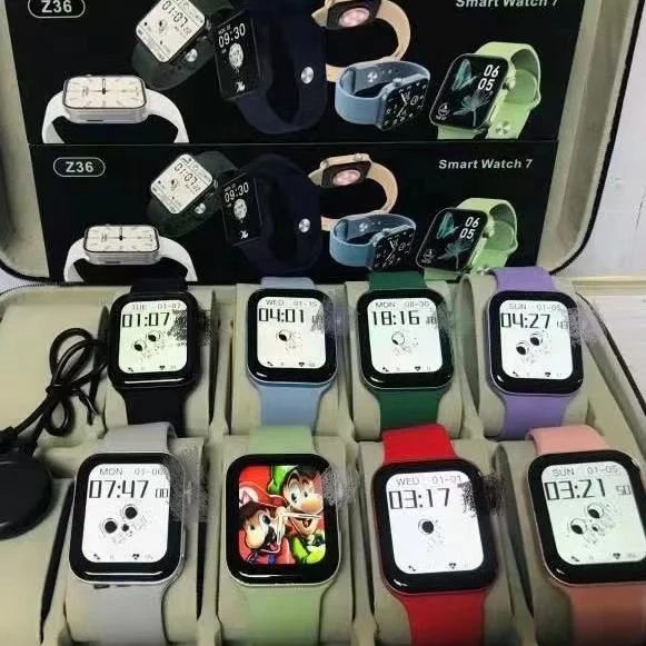 Z36 Smart Watch with Classic Angle Watch 7 shape Hryfine APP Factory Price series 7 iwo 7 Watch 7 PK T100 plus