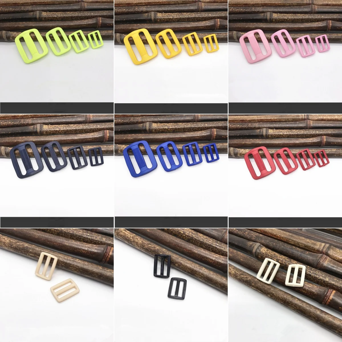 Rewin 25mm Plastic Tri-glide Buckle1 Inch Side Release Plastic Buckle Accessories For Backpack Cat Dog Collar Strap Webbing Bags