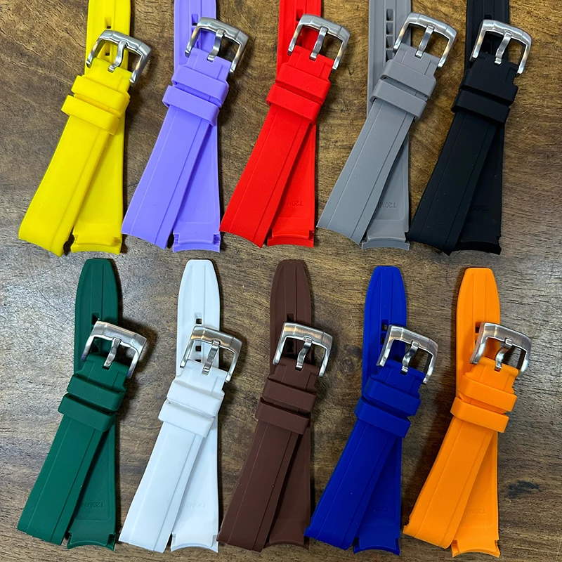 diving  diver curve end 18 20 21 22 24mm rubber watch band watch strap