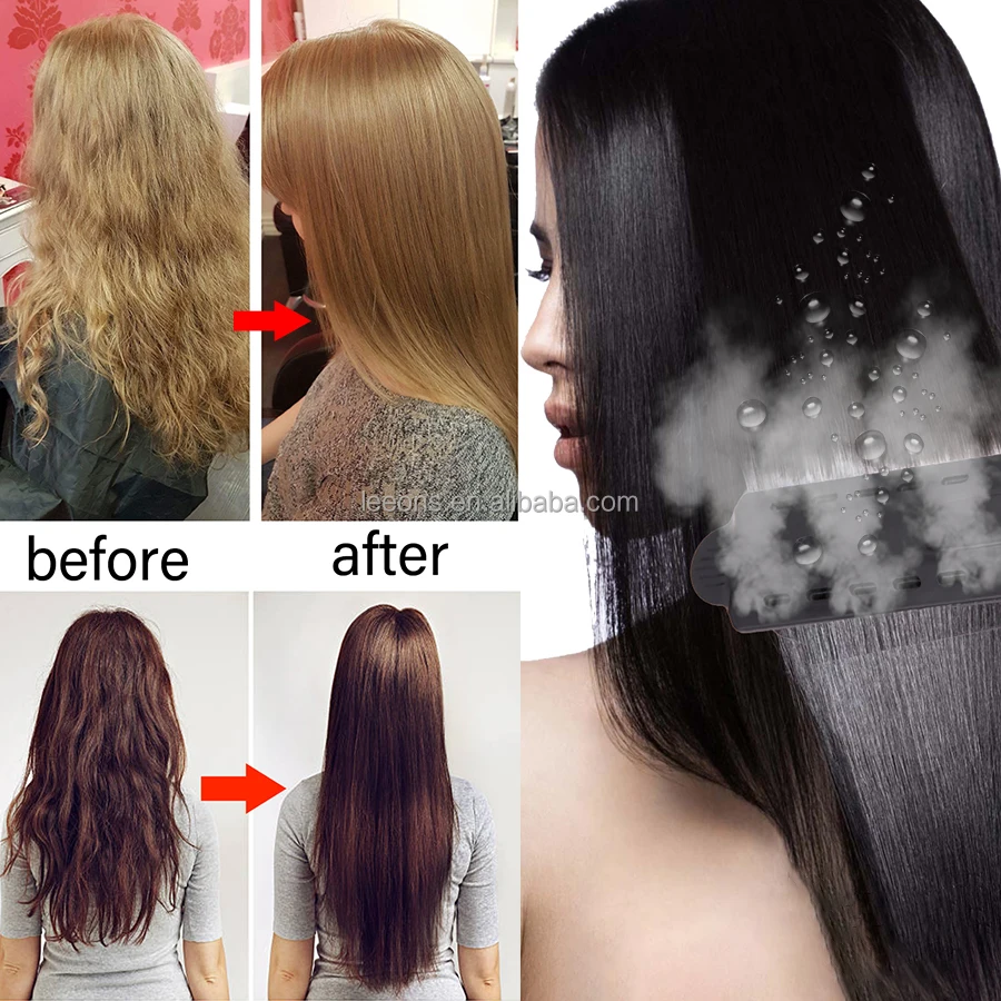 Leeons Private Label Titanium Plates Flat Iron Straightening Irons Hair Styling Tools Professional Hair Straightener