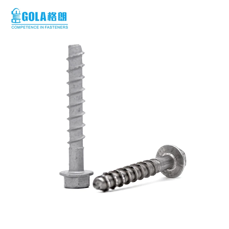 
Hexagon Flange Head Undercut Self Tapping Concrete screw Anchor Screw 