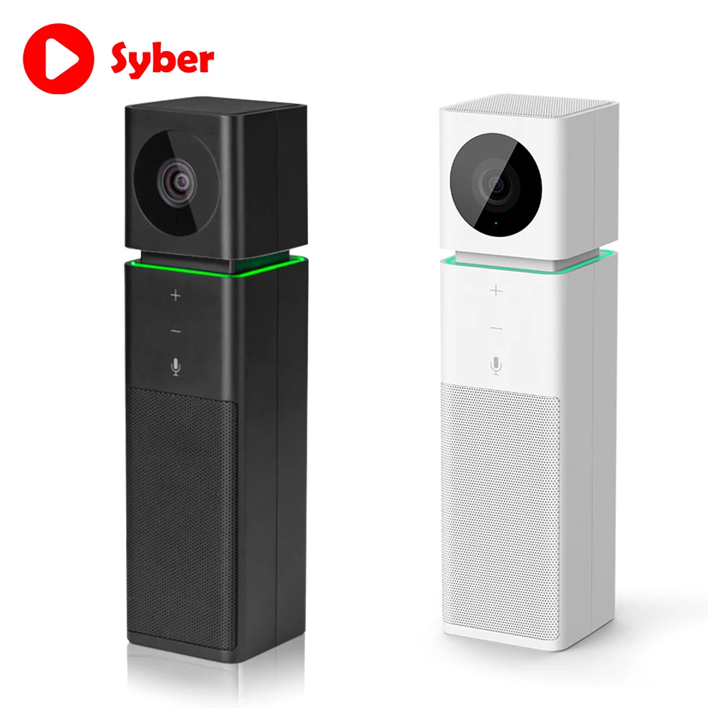 Modern Web Conference New 1080P HD 360-degree MIC Table Wireless Home Audio Speakers with Camera Webcam