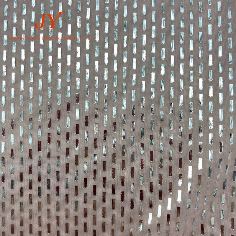 
Custom geometric tropical cactus flower design foil print on Polyester thin fabric for summer dress 