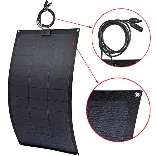 AHONY Flexible Solar Panel 100W 12V Lightweight Ultra Bendable High Cell Efficiency For RV Marine Boat Van Car Curve Surfaces
