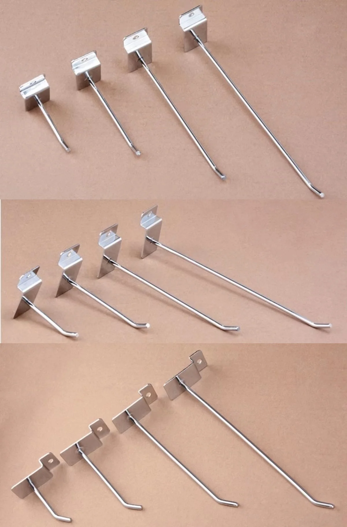 Iron Metal Slatwall Hooks Shop Display Rack Wall Shelf Bracket Slatwall Hooks Pegboard Hooks