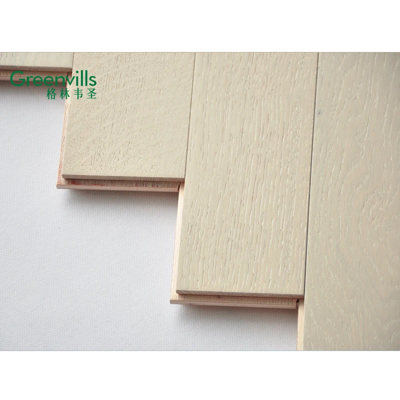 Natural white oak wooden flooring herringbone, hot sale manufacturer competitive price, brushed wooden parquet
