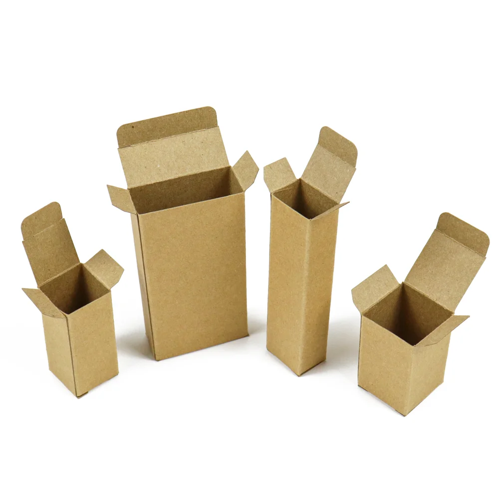 Tuck Top Card Paper Box reusable Kraft Box Folding Packaging Cosmetic storage brown kraft paper toothbrush packaging box