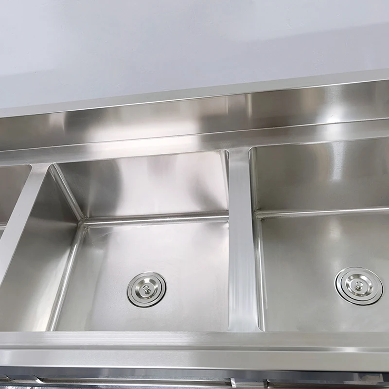 Commercial 304 kitchen stainless steel sink Hospital  hotel  Sink with Back Splash Wholesale