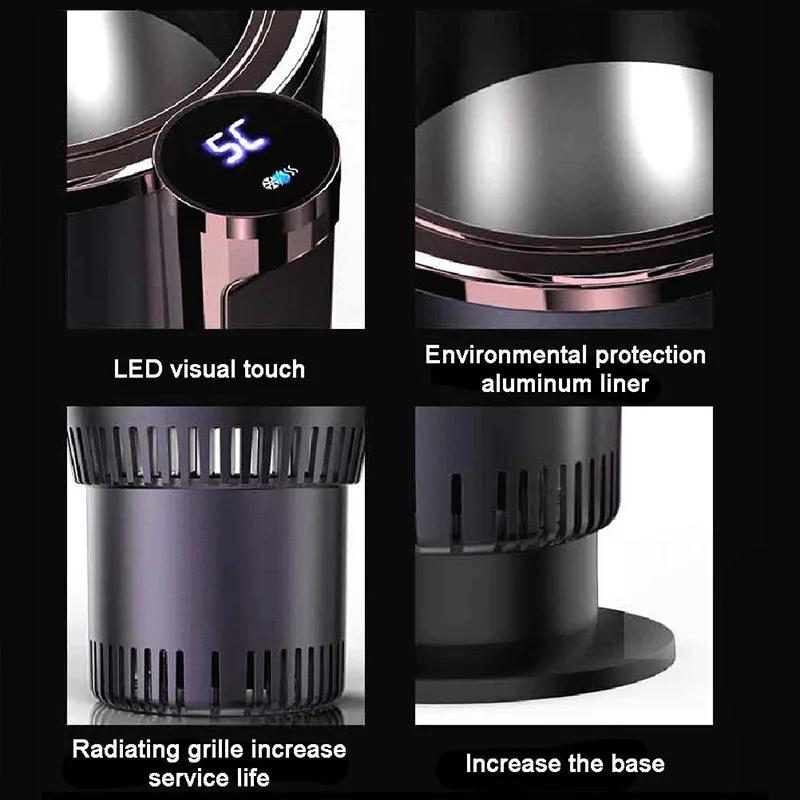 2024 Electric Heated Travel Mug 12V Stainless Steel Tumbler coffee Heating Car Cup kettle