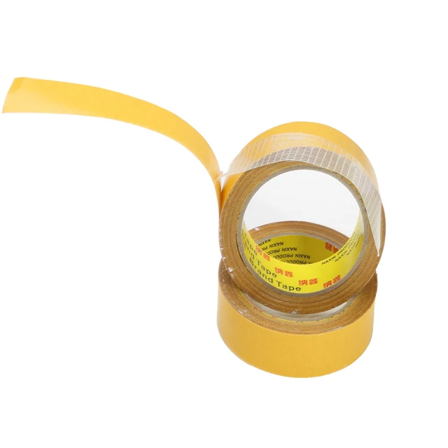 Двусторонний самоклеящийся волоконного сетчатого материала лента с желтым металлизированная бумага стены