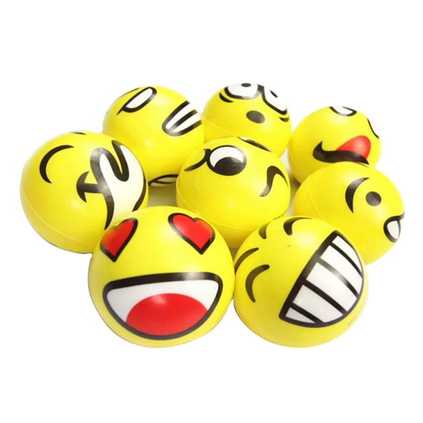 12 Pcs Party Pack Smiling face Stress Balls 3 inch Stress Relive Party Favors Toy Balls Party Toys