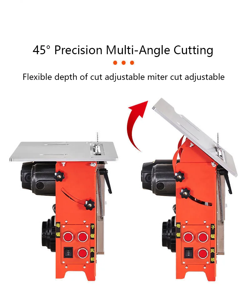 Latest Copper Motor Miter Cutting Electric Saw Table Saws Wooden-working Dust-Free Sub-Master Saws