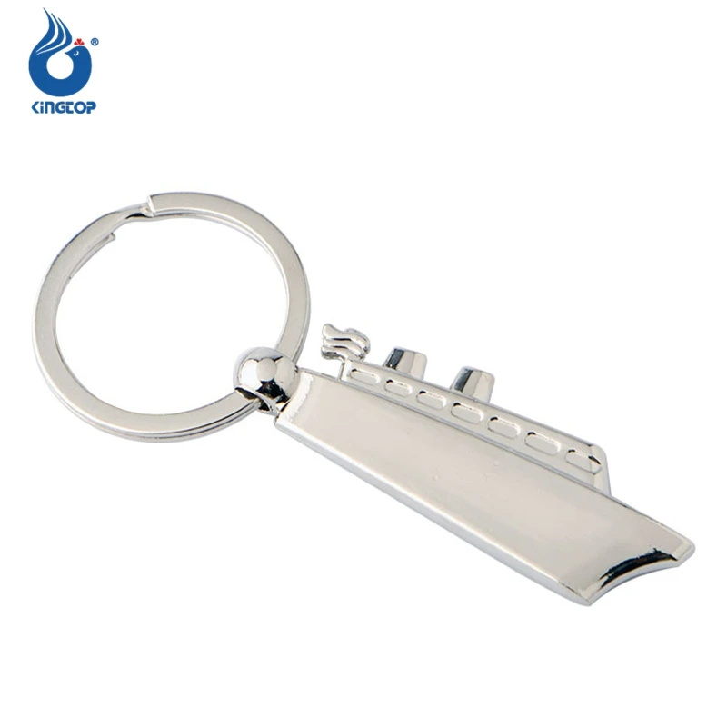 Manufacturer Custom Logo Viking Ship 3d Cubic Titanic Metal Keychain Boat Keychain