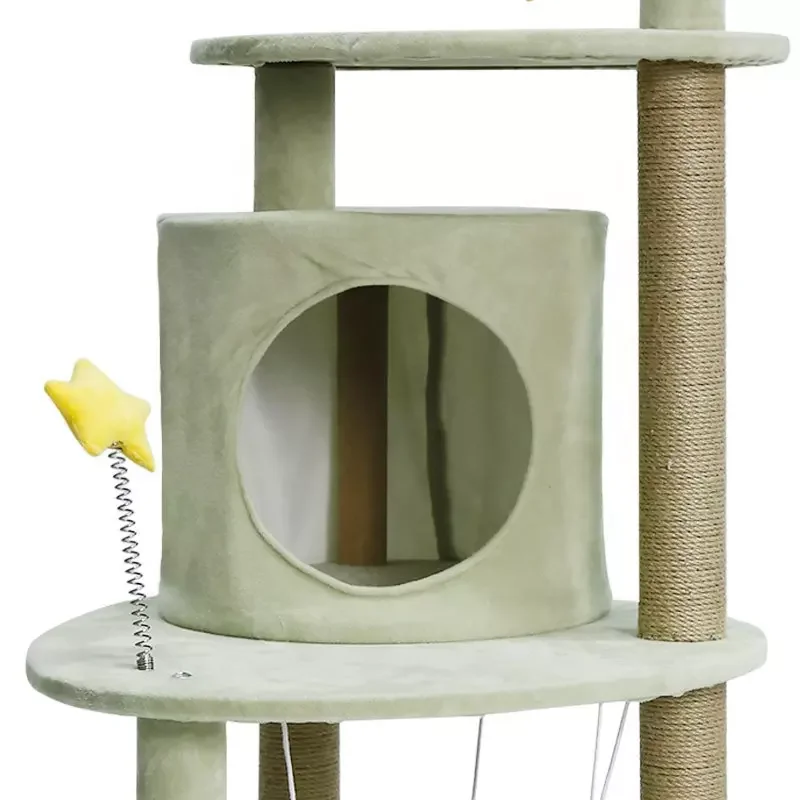 High Quality Cat Tree Pellets Natural Sisal Large Cat Tree Condo Hammock Cat Tower Furniture