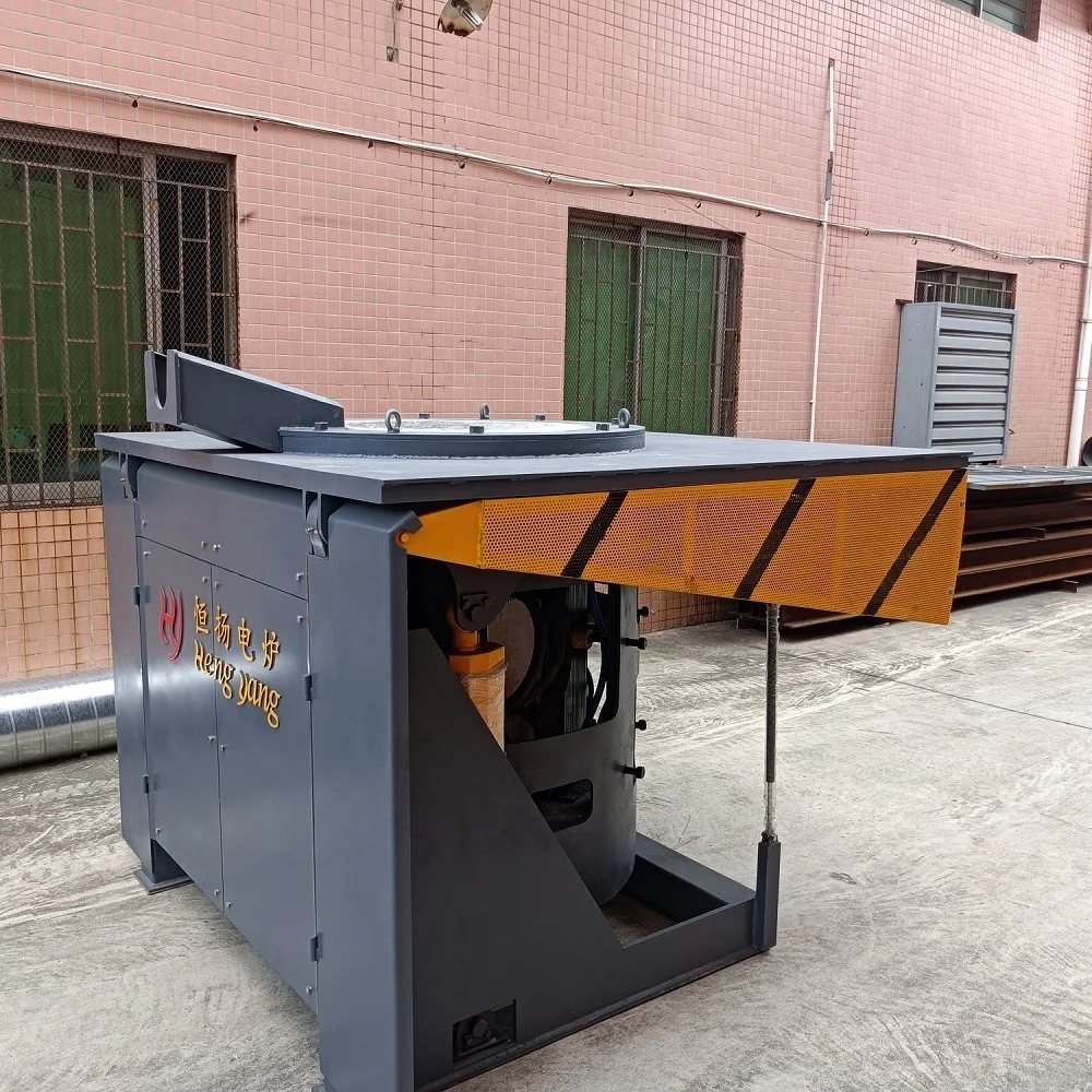 1500 degrees 1000kg cast iron melting induction furnace with crucible mold