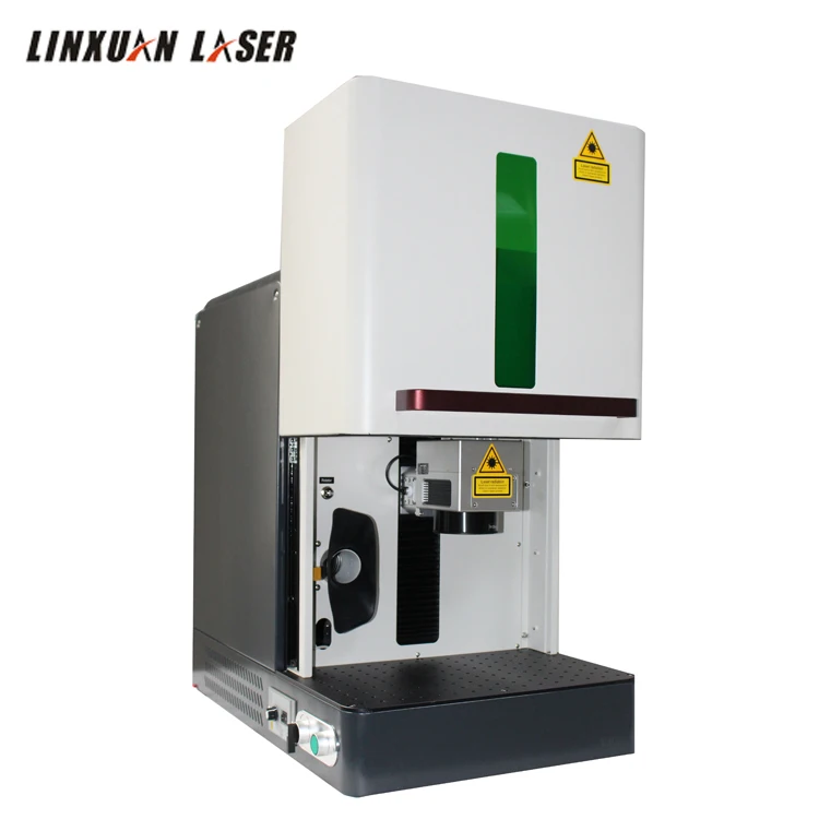 Safety Alarm Enclosed Laser Marking Machine  20W 30W 50W CE Certification  Air Cooling Fiber Laser Marking Machine Price
