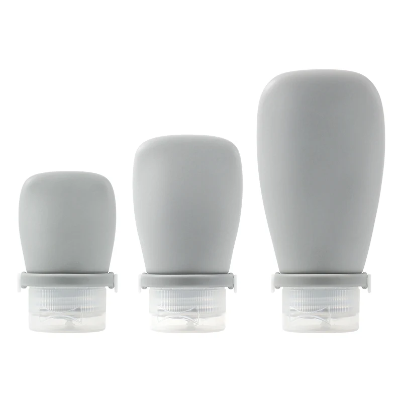 Portable 30ml 1oz refillable squeeze leakproof empty travel bottle silicone lotion cosmetic shower bottle travel tube