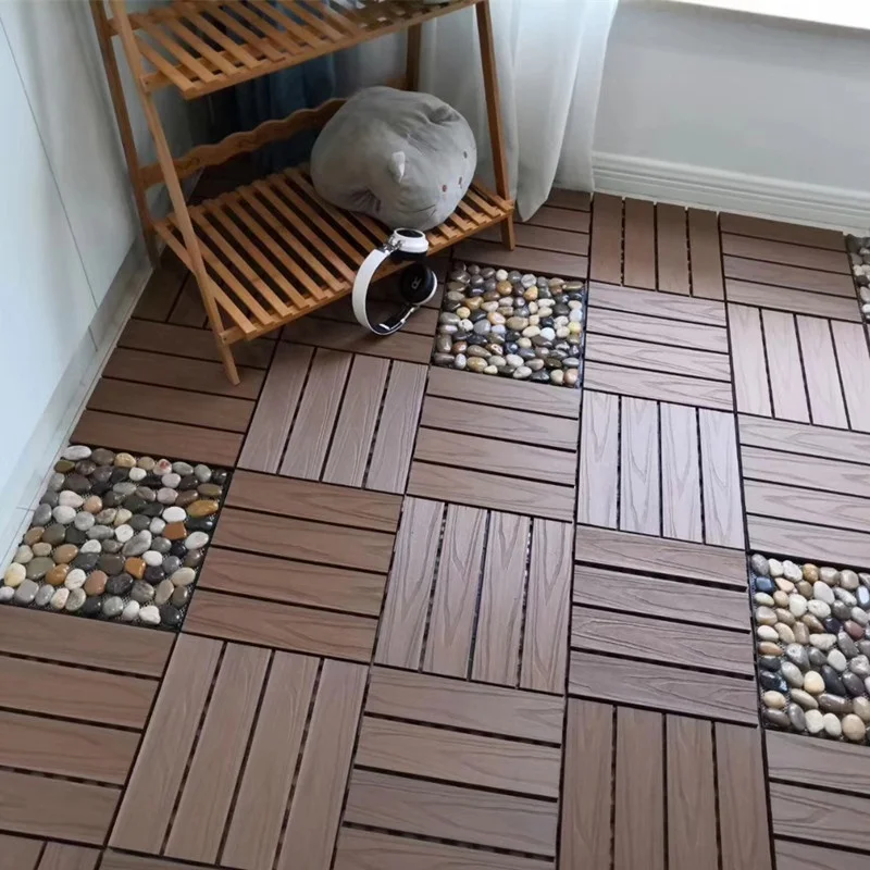 different types 300*300mm DIY wpc tiles /wpc composite decking flooring  better than vinyl decking flooring